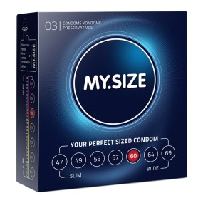 My.Size 60 kondom fra My.Syze Pack med 3, 10 og 36 stykker