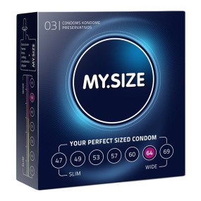 My.Size 64 kondom fra My.Size Pack med 3, 10 og 36 stykker
