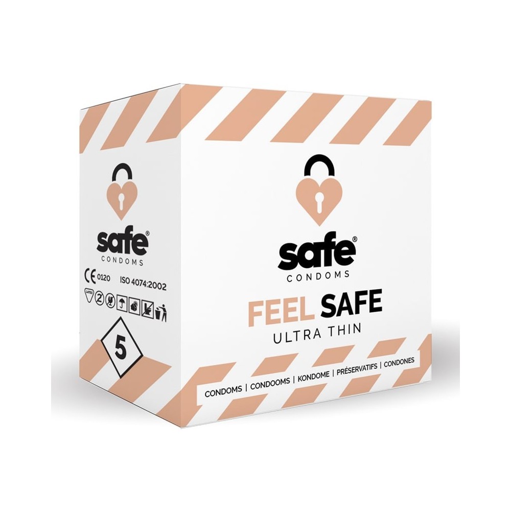 Safe ultradünne Kondompackung mit 5 Stück