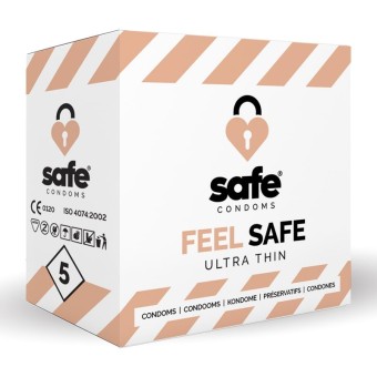 Safe ultratynd kondompakke med 5