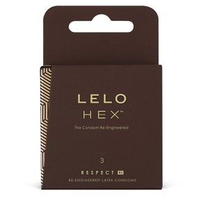 Lelo HEX Respect XL kondom Förpackning med 3