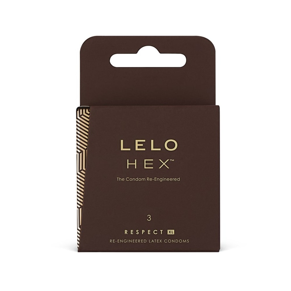 Lelo HEX Respect XL kondom Förpackning med 3