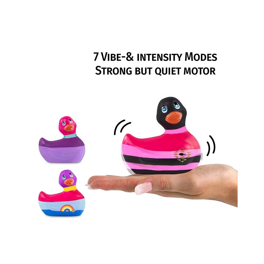 Vibratore I Rub My Duckie 2.O di Big Teaz Toys, Simpatico e Divertente,nero, a