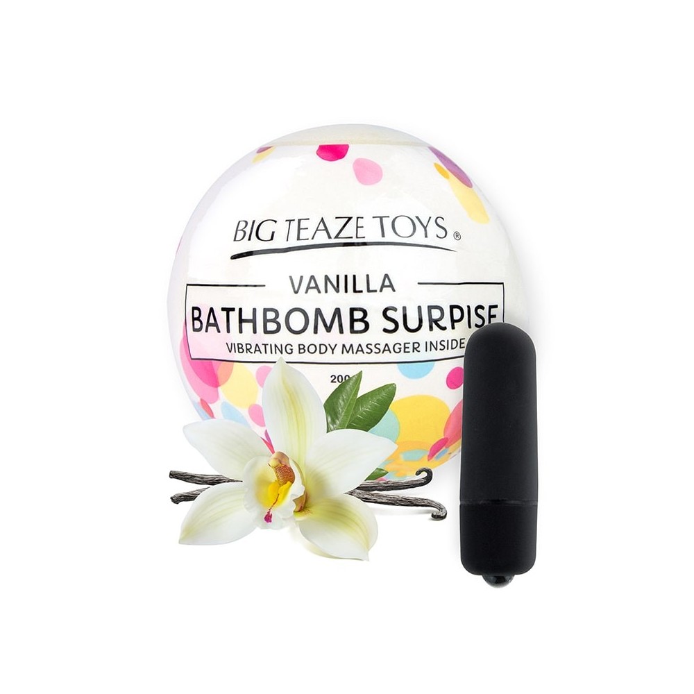 Bath Bomb Surprise, boule parfumée Bath Bomb Surprise avec vibrateur Bath Bomb Surprise de Big Teaze Toys , en trois saveurs