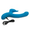 Lovebuddies Dolphin Vibrator fra Big Teaze Toys , lavet af speciel silikone, USB i blå farve