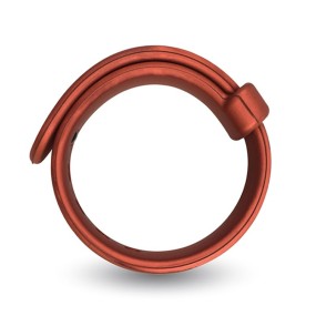 Velv'or Rooster Jason Penis Ring, med justerbar stiv rem. Rød, brun og sort farve