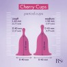 Coppette mestruali Cherry di Rianne con pratico astuccio