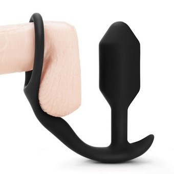 Plug anale e anello per pene Snug&Plug di B-vibe con pene