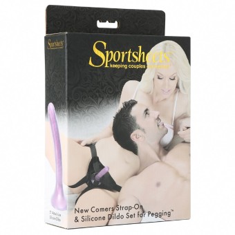 Strap-on-Harness-Pack mit New Comers Sportsheets