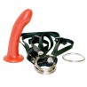 Strap on harness Menage à trois for two Sportsheets dildo rosso
